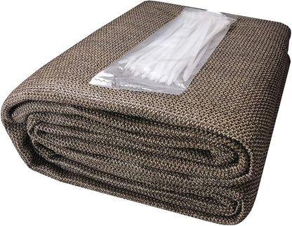 Elegant Privacy Screen for Backyard Fence, Pool, Deck, Patio, Balcony and Outdoor Paneling - Include Zip Ties (5 x 9 FT, Walnut)