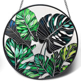 8'' Stained Glass Window Hanging, Monstera Plant Stained Glass Suncatcher, Window Hanging Decor, Plant Lover Decor, Plant Lover Gifts, Home Garden Housewarming Gifts