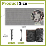 Koi Pond Netting Kit 12 x 100ft, Heavy-Duty Pe, Bird Deer Fence Netting, Durable Net Cover for Leaves, Protect Fish from Blue Heron Bird, Cats & Predators, Stakes & Ties Included