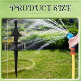 MorningRo 2 Pcs Garden Hose Guide Spike 12 Inch Heavy Duty Metal Hose Support Spike Aluminum Decorative Garden Stakes Protector to Keeps Flower Beds Plant Yard Lawn (Thatched Cranberries)