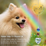Dog Memorial Gifts for Loss of Dog, Pet Memorial Suncatcher, Pet Sympathy Gifts, Heart Shaped Suncatcher with Personalized Words, Remembrance Bereavement Gift for Loss of Dogs Cats