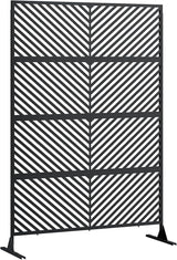 Hipicute 72" H×47" W Freestanding Metal Privacy Screen for Outdoor Patio - Heavy-Duty Rust-Resistant Decorative Fence Panel | Weatherproof Design | Patio Privacy Screen