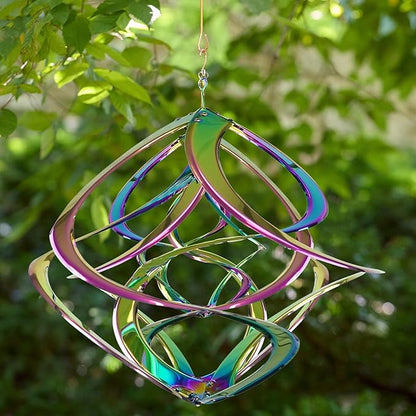 Red Carpet Studios The Original Cosmix Deluxe Helix Wind Spinner, Large 20-Inch, Triple Iridescent
