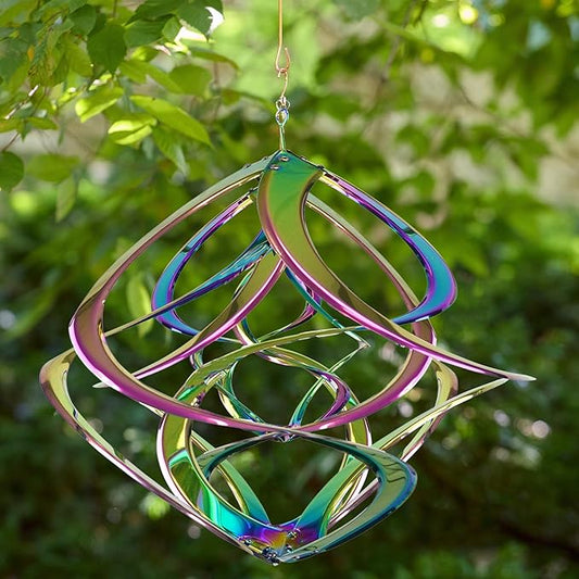Red Carpet Studios The Original Cosmix Deluxe Helix Wind Spinner, Large 20-Inch, Triple Iridescent