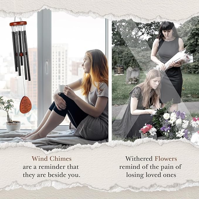 SteadStyle Memorial Gifts for Loss of Sister, Memorial Wind Chimes, in Memory of Loved One, Bereavement Gifts, Sympathy Gift for Loss of Sister, Home Decor Outdoor Garden Patio