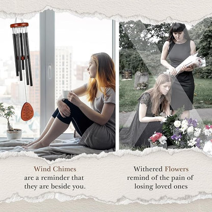 SteadStyle Memorial Gifts for Loss of Sister, Memorial Wind Chimes, in Memory of Loved One, Bereavement Gifts, Sympathy Gift for Loss of Sister, Home Decor Outdoor Garden Patio