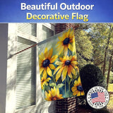 Caroline's Treasures Maryland Black-Eyed Susans in Watercolor House Flag Large Porch Sleeve Pole Decorative Outside Yard Banner Artwork Wall Hanging, Polyester, House Size, Multicolor