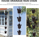 BESTonZON Copper Garden Rain Chain for Villa Roof Gutters 1m Decorative Drainage Chain for Winter Outdoor Downspout Japanese Style for Gutter Diverting