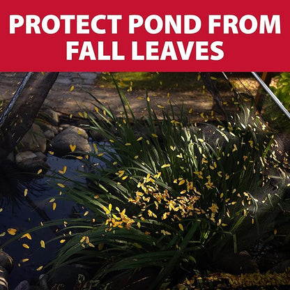The Pond Guy PondShelter Cover Net, Outdoor Water Garden Enclosure, Mesh Debris Barrier for Leaves, Twigs & Sticks, Protect Koi & Fish from Predators 11' x 16'
