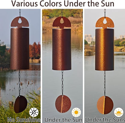 27" Wind Chimes for Outside Deep Tone - Heroic Windbell Deep Resonance Serenity Bell,Windchimes Outdoors Decor for Patio Yard Porch Garden,Memorial Wind Chimes Gifts for Mom Grandma,Christmas, Bronze