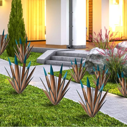 VChymm 2pcs Metal Tequila Country Sculpture DIY Tequila Plant Home Decor Country Tequila Garden Ornament Indooutdoor Statuette Patio Lawn Patio Stake Decoration Gift to The Garden 12“
