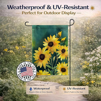 Caroline's Treasures Kentucky Goldenrod in Watercolor Garden Flag Mailbox Flag Decorative Yard Flag Banner Outside Patio Artwork Yard Flower Beds, Garden Size, Multicolor