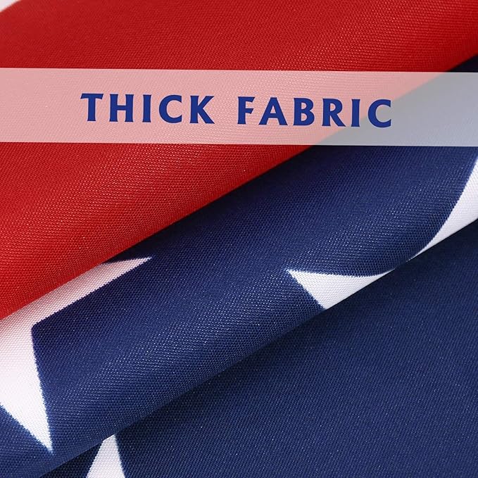 American Flag, Double Sides Priting US Flag 3x5 Ft- Upgrade 3-Ply Longest Lasting USA Flag. Heavy-Duty American Flags with Vivid Color and Brass Grommet for Outdoor & Indoor, Fade & UV Protected