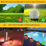 JKIMK Solar Globe Lights Outdoor Waterproof - Cracked Glass Ball Lights for Garden, Patio, Yard, Lawn and Backyard Decor - Decorative Orbs for Outside