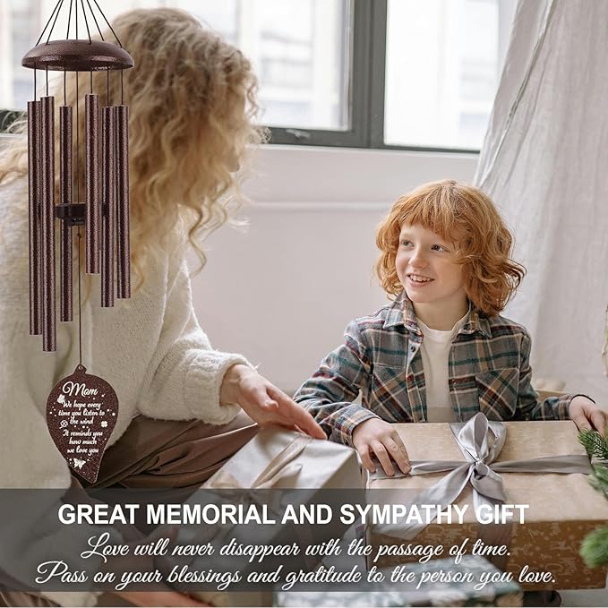 Gifts for Mom, Moms Wind Chimes, Christmas Best Gift for Mom, Mother Birthday Gift from Daughter Son, Love Reminder Gifts for Birthday Thanksgiving Mother's Day，32in