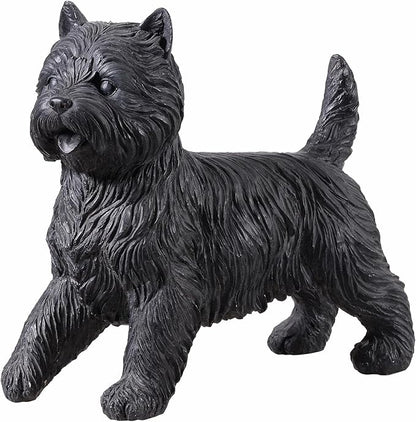 Hi-Line Gift Ltd. Cairn Terrier Statue Black Life Size Home Decor Garden Yard Statue