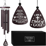 ZANIION Christian Gifts for Women Wind Chime 32" - I AM A Child of GOD Present - Birthday, Inspirational, Catholic, Religious, Christ, Spiritual, and Baptism Confirmation Gift for Girls Wind Bell