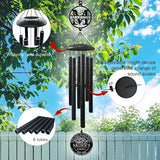 Best Housewarming Gifts 2025， Large Black Metal Wind Chime Outdoor Decor, Custom Family Name Welcome Sign, New Home Gift, Garden Patio Porch Decoration