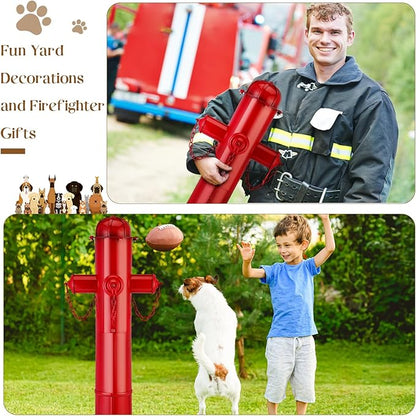 Foaincore Fire Hydrant for Dogs to Pee On, 31.5 Inches Red Puppy Pee Training Tool, Large Metal Fake Fire Hydrant Statue for Dogs Outdoor Yard Decor, Firefighter Gifts for Men