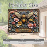 Personalized Metal Signs with Name Made in USA Custom Bee Garden Sign Vintage Decorative Metal Print for Wall Decor Customized Home Garden Ideas Gifts Artwork Prints for Yard Ourdoor