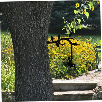 VICASKY Fairy Branch Metal Wall Art Decor Charming Swing Fairy Sculpture Stake for Garden Patio and Home Decoration Durable Vivid Design with Beautiful Texture Pattern