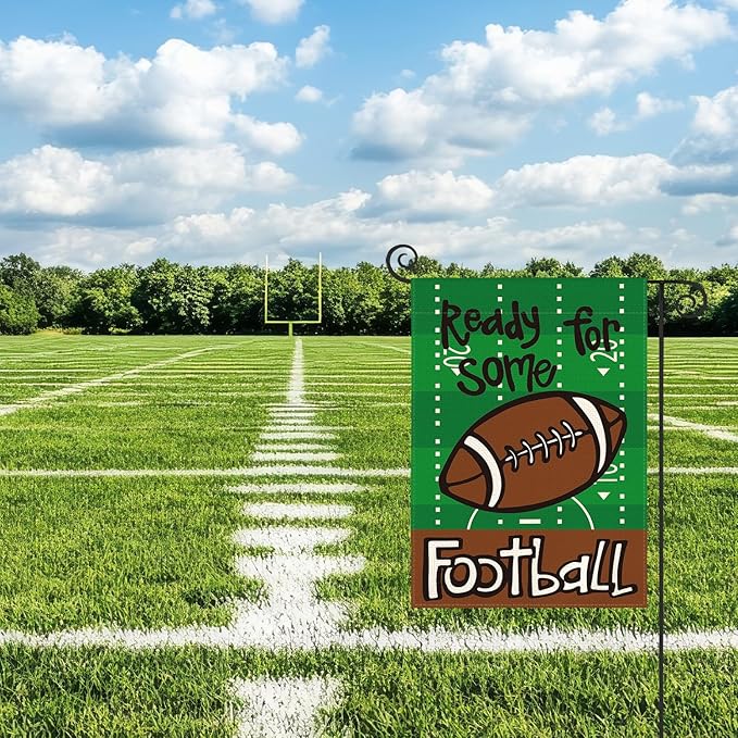 AVOIN colorlife Ready For Some Football Garden Flag 12x18 Inch Double Sided, The Big Game Sunday Yard Outdoor Flag