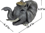 coolboy Elephant Sculpture Gutter Diverter Rain,Deco Gutter Extension Downspout, Eco-Friendly Resin Gutter Extender Diverter,Splash Block, Perfect Rain Gutter Downspout Extension for 3"x4" Downspouts