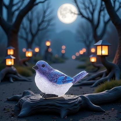 Blue Cute Mini Bird Decorative Fairy Garden Miniatures, Resin Crafts DIY Succulent Plant Bonsai Figurines Garden Decorations Accessories Outdoor Statues for decorating tabletops, terraces, lawns