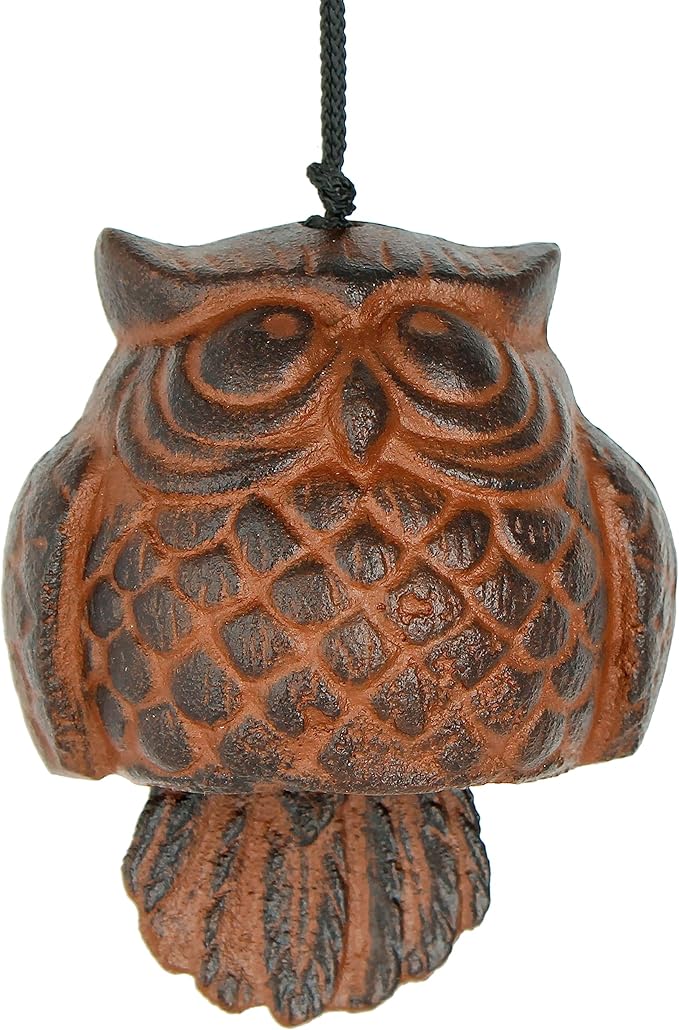 Woodstock Wind Chimes for Outside Garden Decor, Outdoor Patio Porch Decor 11" Wind Bell Style Wind Chimes Owl Wind Bell (COWL)