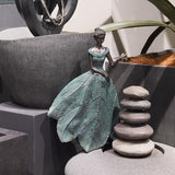 Guichifun Fairy Statue Collection Home Decoration - Leaf Angel Girls with Dragonfly Resin Home Decor for Outside or Inside Rustic Garden Outdoor Yard Decorations Figurines Gift 12 x 8.5 x 18 Inch
