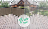 SunnyRoyal 3'x10' Balcony Privacy Fence Screen Apartment Railing Deck Cover, 3FT Outdoor Patio Screens with Zip Ties, HDPE Shade Cloth with Grommets, Mesh Fabric for Porch Backyard, Brown