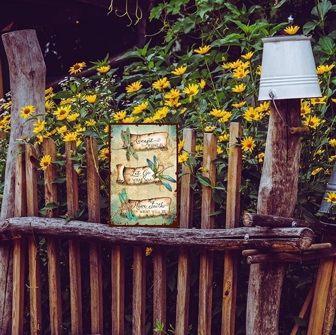 Funny Flowers Metal Sign, Metal Country Rustic Tin Sign, to Lose My Mind and Find My Soul, Yard Sign Garage Farm Outside Garden Wall Decor Sign Plaque Outdoor for Home Fence 8 X 12 Inch
