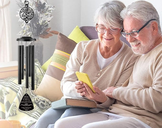 37" Tree of Life Retirement Wind Chimes - Large Deep Tone Personalized Retirement Gifts for Women & Men, Happy Retirement Decorations, Thank You Appreciation Gift for Coworker, Teacher, Nurse