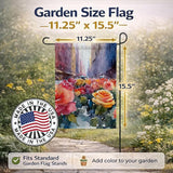 Caroline's Treasures New York Roses in Watercolor Garden Flag Mailbox Flag Decorative Yard Flag Banner Outside Patio Artwork Yard Flower Beds, Garden Size, Multicolor