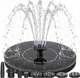 Solar Fountain - Floating Solar Water Pump for Bird Bath, Outdoor Water Feature No Battery or Electricity Needed, Easy-to-Use Fountain for Garden, Pond & Patio (16cm)