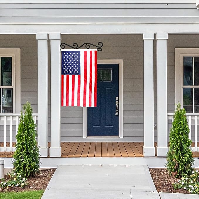 2 Pack Wall Garden Flag Holder Stand,Garden Flags Scroll Hanger,Yard Flag Wall Hanger,one Piece Yard Flags Stand for Porch,Great Gifts Ideas