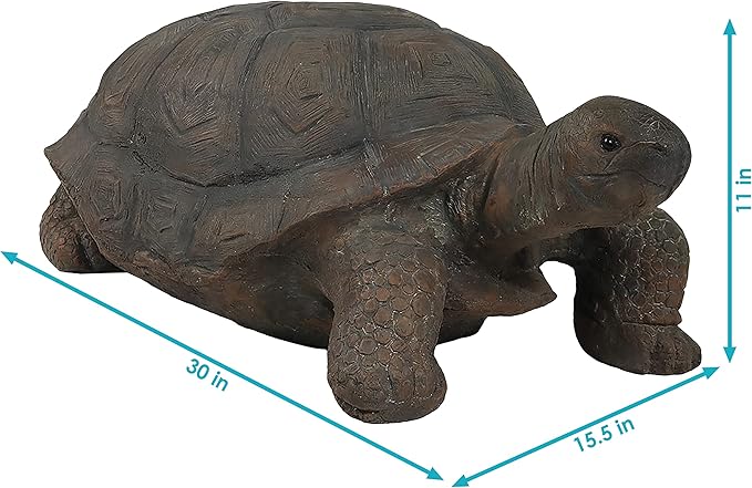 Sunnydaze Todd the Garden Turtle Statue - Turtle Garden Decor for Yard, Lawn, Patio Décor – 30" x 15" Durable Poly-Concrete - Gift Idea