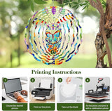 10 Pack Sublimation Wind Spinner Blanks, 8 Inch Double-Sided Sublimation Metal Blanks Bulk for Transfer DIY, Aluminum Hanging Wind Spinners for Indoor Outdoor Porch Garden Yard Window Decor