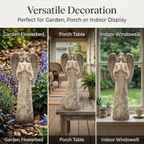 DUSVALLY Angel Garden Statues Outdoor Resin Statue Decoration, Praying Commemorating Memorial Decor, Healing Angel Gifts, 13 inches
