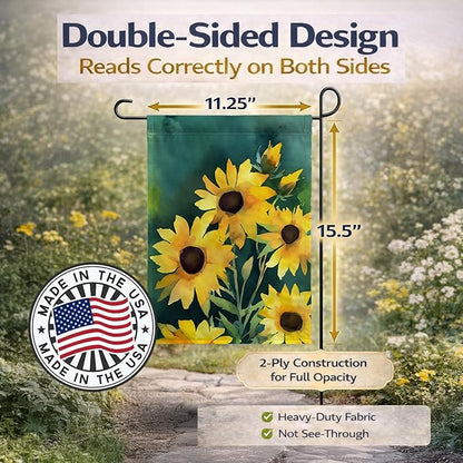 Caroline's Treasures Kentucky Goldenrod in Watercolor Garden Flag Mailbox Flag Decorative Yard Flag Banner Outside Patio Artwork Yard Flower Beds, Garden Size, Multicolor