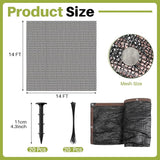 Koi Pond Netting Kit 14 x 14ft, Heavy-Duty Pe, Bird Deer Fence Netting, Durable Net Cover for Leaves, Protect Fish from Blue Heron Bird, Cats & Predators, Stakes & Ties Included