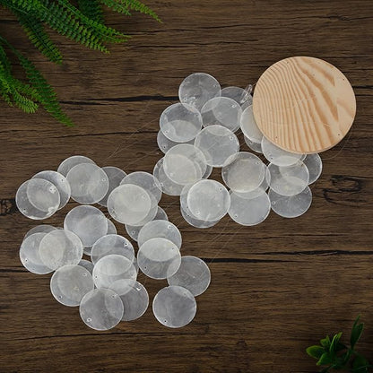 Wind Chimes for Outside, Handcrafted White Capiz Shells Windchime Coastal Style Decor for Indoor/Outdoors, Garden Decors, Great Gift for Women, Beach Hanging Decor, Wind Chimes Lovers and More