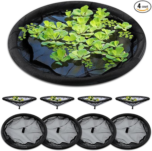 Diameter Fish Barrier Black Flora Round Floating Island Plant Protector for Your Home Pond Protects Fish