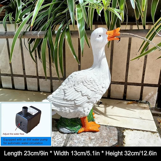 Pond spitters for Small Ponds, Garden Pond Water Feature, Resin Material, Garden Decor for Koi Pond, for Garden, Koi Pond, Patio, or Rockery Landscape Decor White 23 * 13 * 32cm