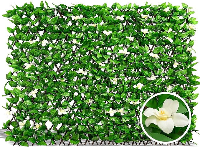 DOEWORKS Expandable Fence Privacy Screen for Balcony Patio Outdoor, Faux Ivy Fencing Panel for Backdrop Garden Backyard Home Decorations - 1PACK
