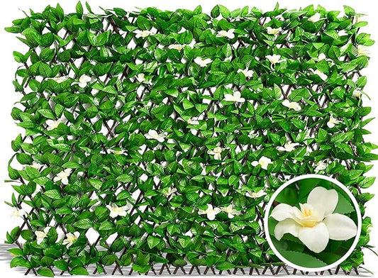 DOEWORKS Expandable Fence Privacy Screen for Balcony Patio Outdoor, Faux Ivy Fencing Panel for Backdrop Garden Backyard Home Decorations - 1PACK