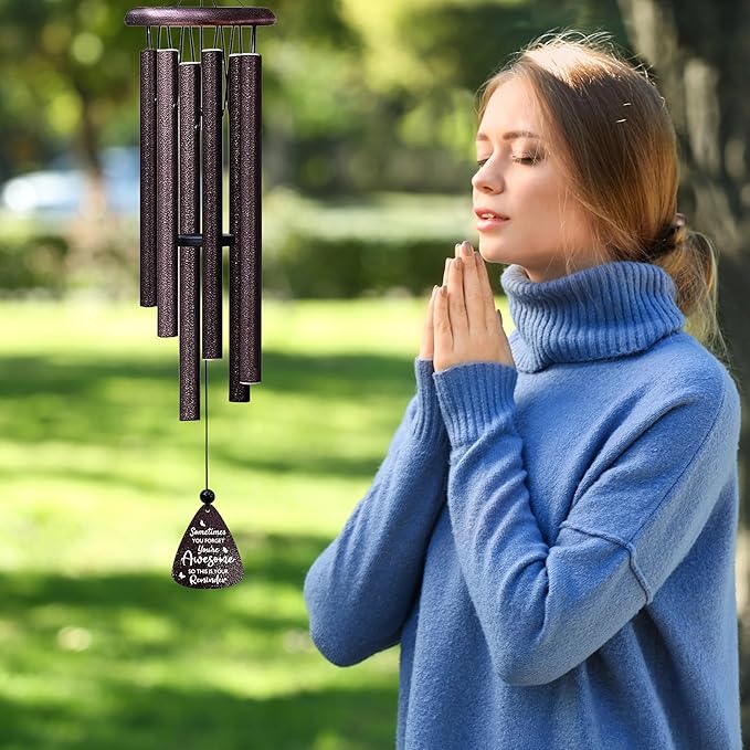 ZANIION Gifts for Women Wind Chime 32", Birthday, Inspirational, Thank You Gifts for Women, Sometimes You Forget You are Awesome Present for Her/Mom/Sister/Friends, Anniversary/Appreciation Wind Bell
