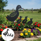 Iron Garden Ornament Wrought Metal Family Decor for Outdoor Lawn and Backyard Landscaping