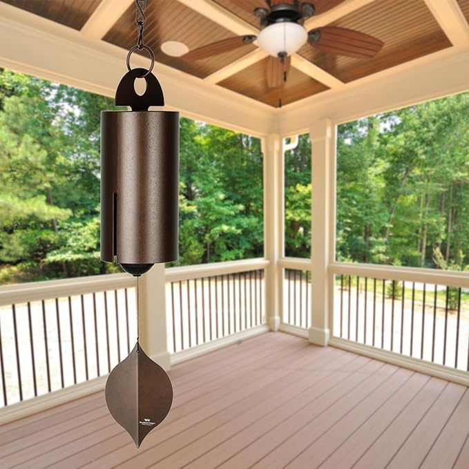 Woodstock Wind Chimes Heroic Windbell Wind Chimes for Outside, 40" Copper Large Windchime for Outdoor Garden, Patio, Porch Wind Bell, Deep Tone Sound
