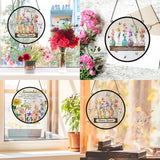 Personalized Mother's Day Suncatcher, Custom Name Birth Month Flowers Mom’s Bunch Window Hanging, Mothers Day Christmas Birthday Gifts for Mom from Daughter Son (Style 01)